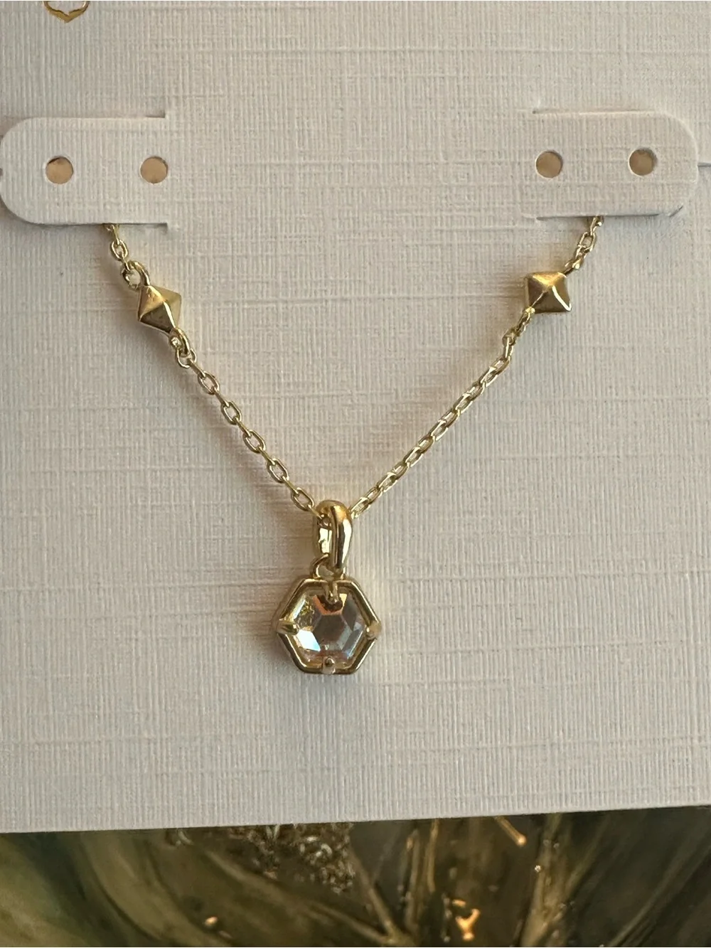 Kendra Scott Gold Dichroic Glass Necklace